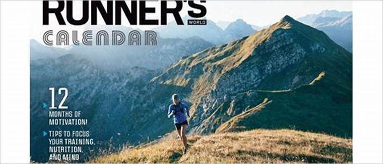 Runners world calendar